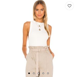 White ribbed tank top